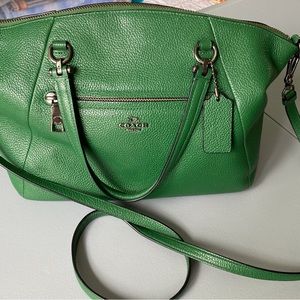 Coach Prairie Satchel emerald green